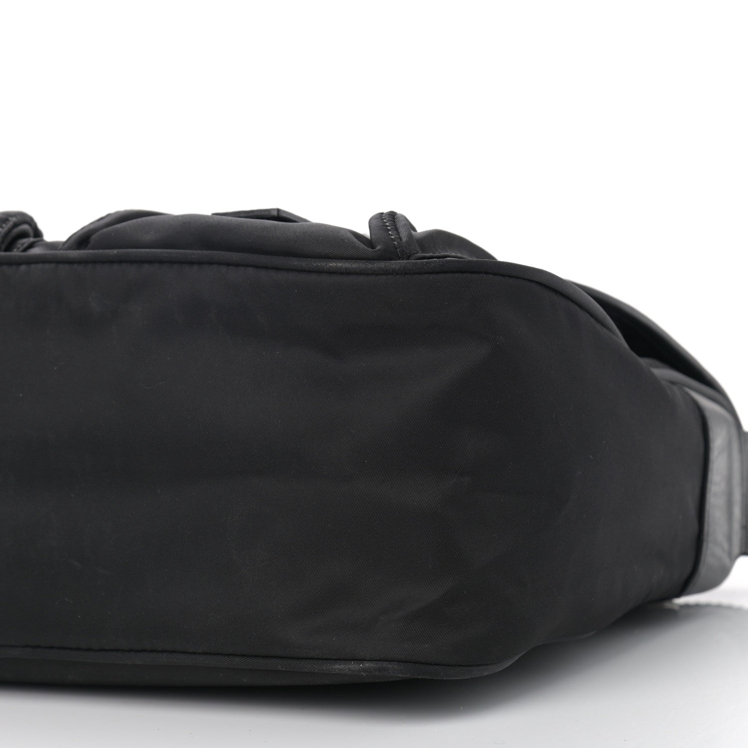 Prada Tessuto Nylon Saffiano Messenger Bag Black 10 of 14