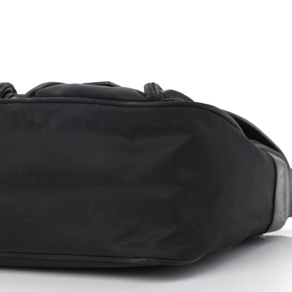 Prada Tessuto Nylon Saffiano Messenger Bag Black 10 of 14