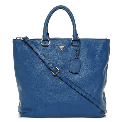 Prada Vitello Daino Tote Cobalto 1 of 8
