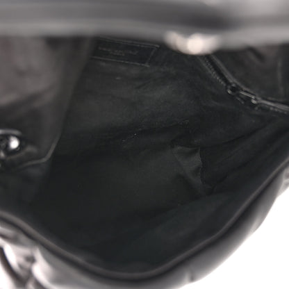 Saint Laurent Lambskin Quilted Monogram Monochrome Small Loulou Puffer Chain Satchel Black 5 of 9