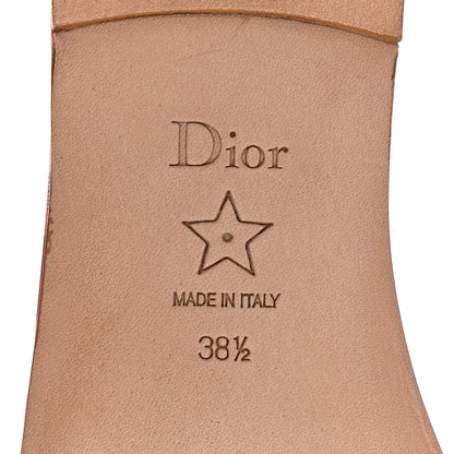 Christian Dior Canvas Embroidered Dway Mules Slide Sandals 38.5 Poppy Red 6 of 10