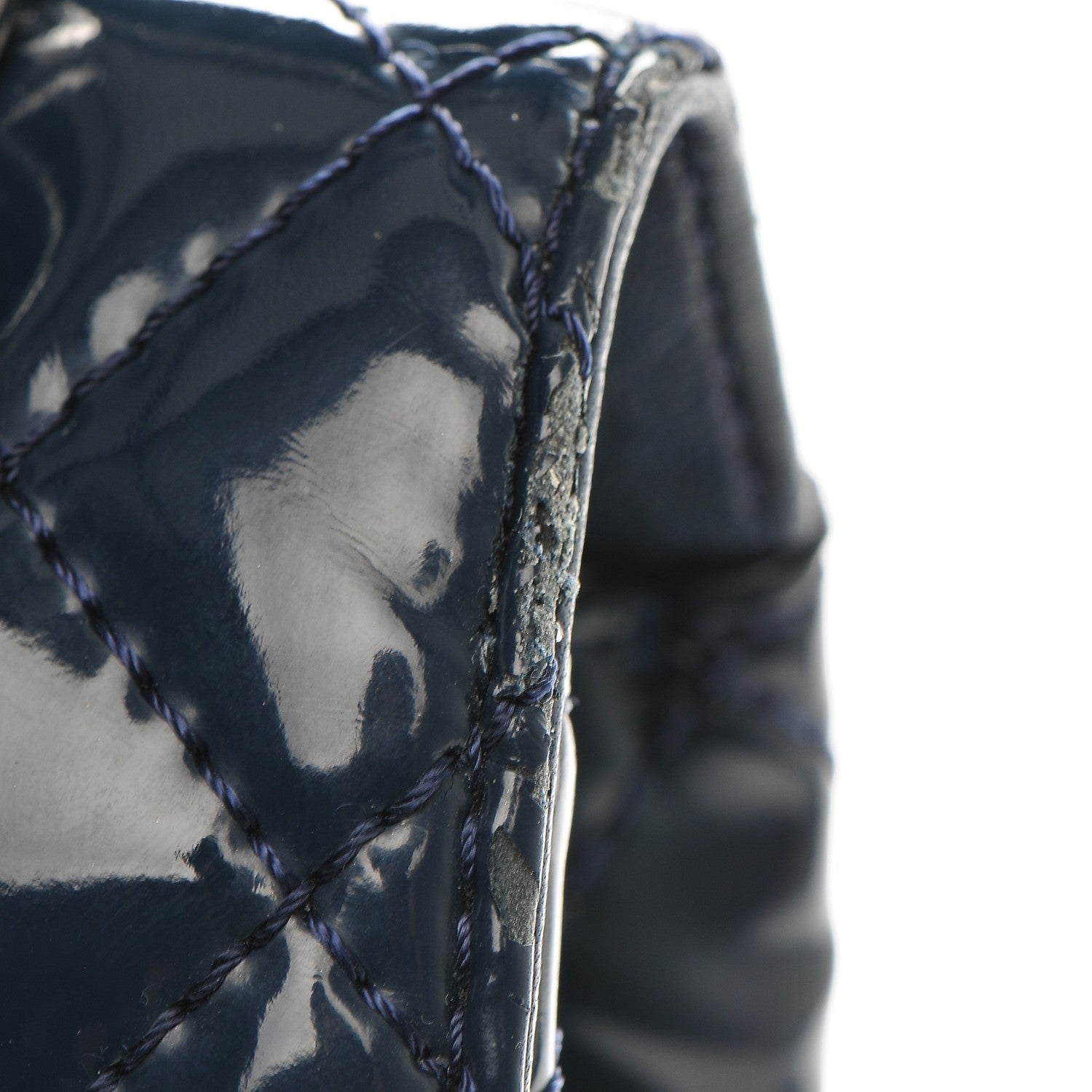 Chanel Vinyl Quilted In The Business Flap Navy Blue 11 of 13