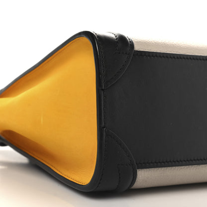 Celine Elephant Calfskin Nano Tri-Color Luggage Yellow 8 of 10