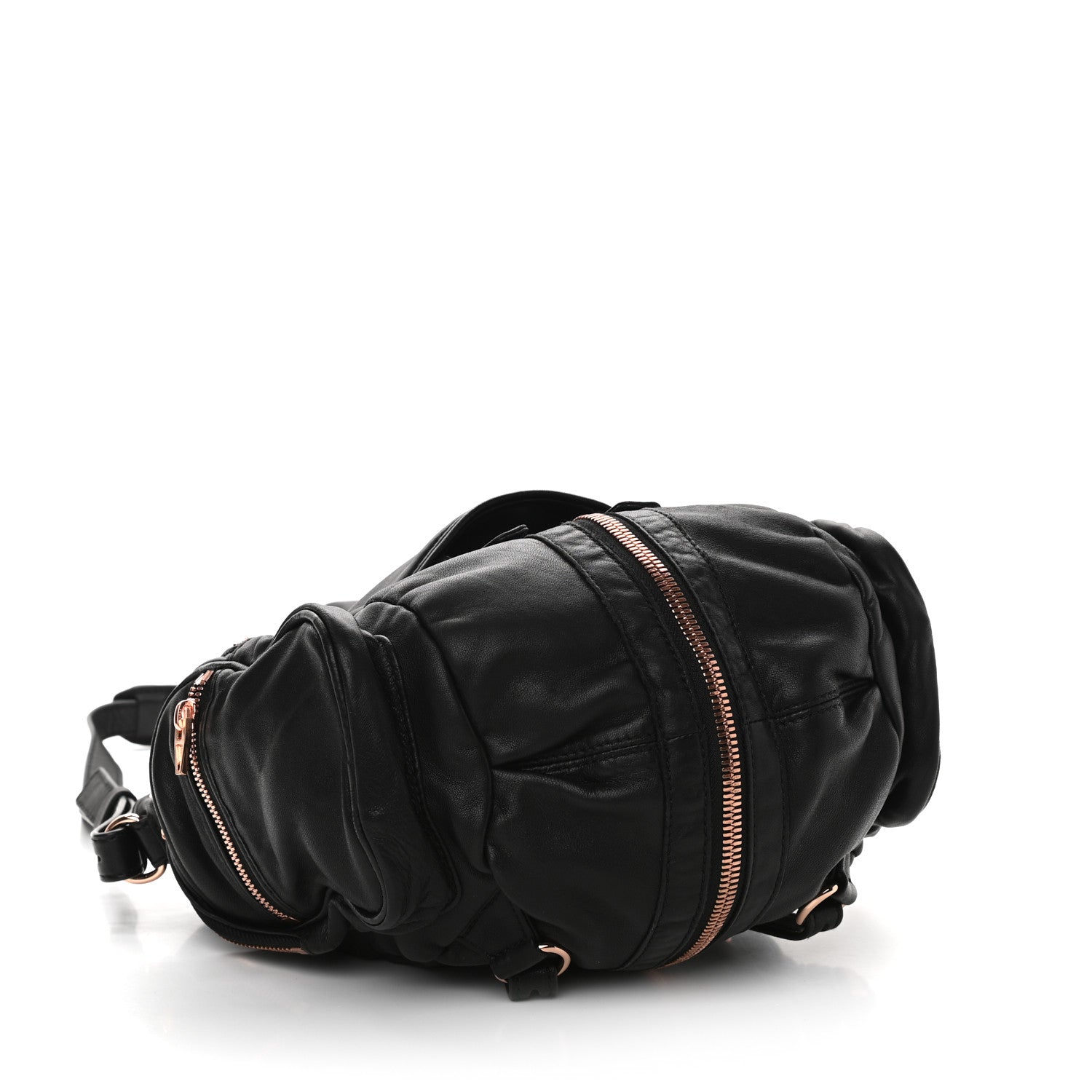 Alexander Wang Lambskin Marti Backpack Washed Black Rose Gold Hardware 3 of 8