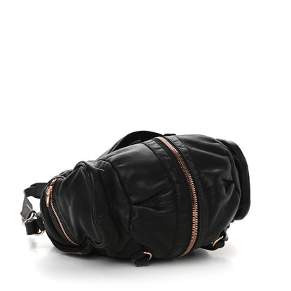 Alexander Wang Lambskin Marti Backpack Washed Black Rose Gold Hardware 3 of 8