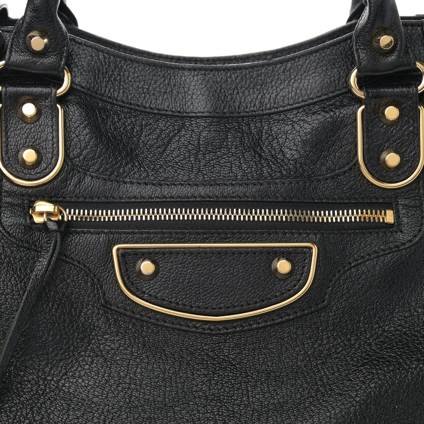 Chevre Gold Metallic Edge Hardware Velo Black