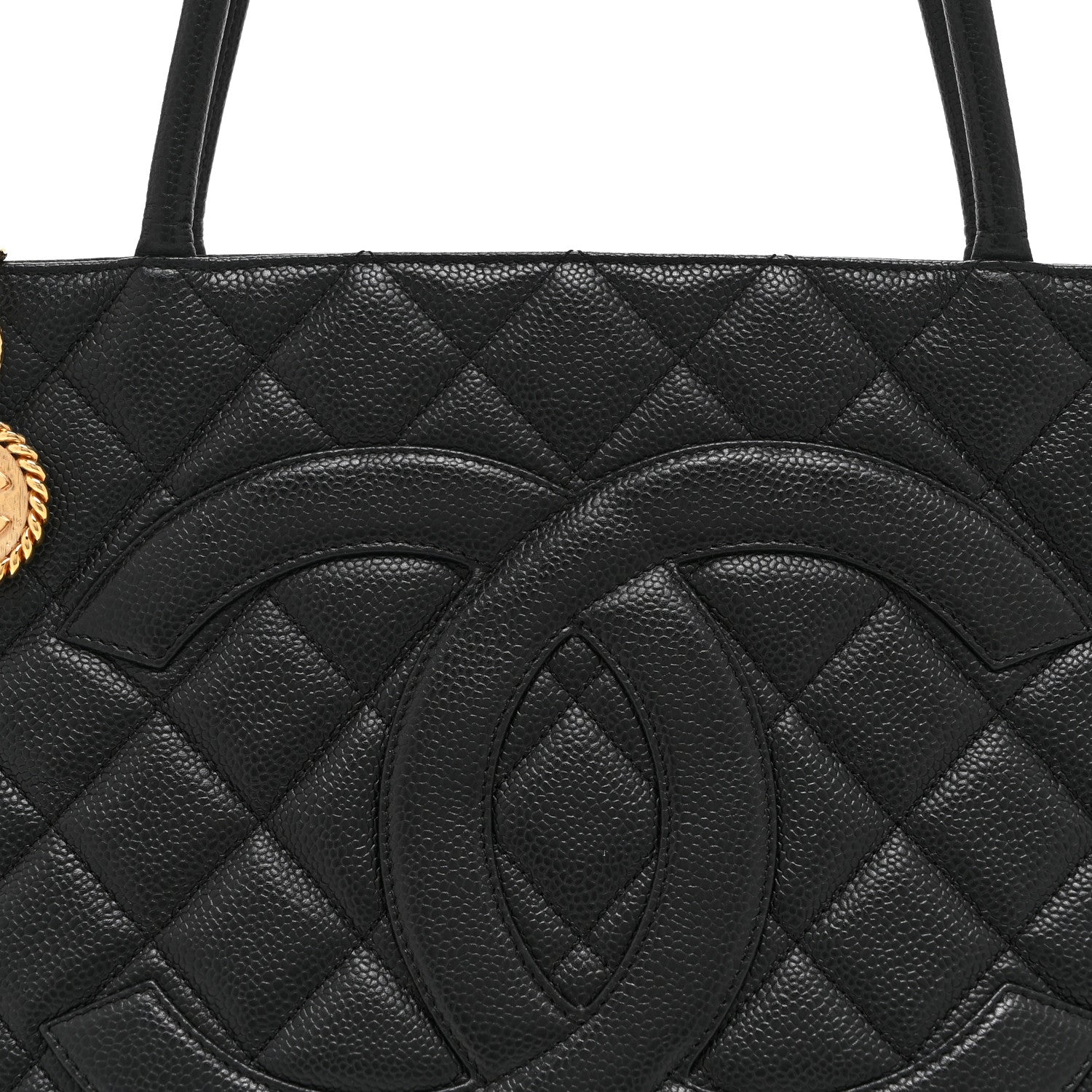 Chanel Caviar Quilted Medallion Tote Black 8 of 10