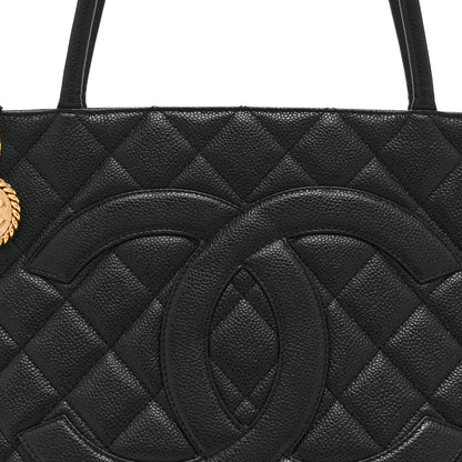 Chanel Caviar Quilted Medallion Tote Black 8 of 10