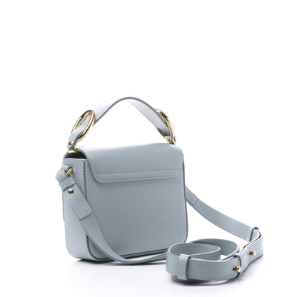 Chloe Shiny Calfskin Suede Mini C Double Carry Cloudy Blue 2 of 9