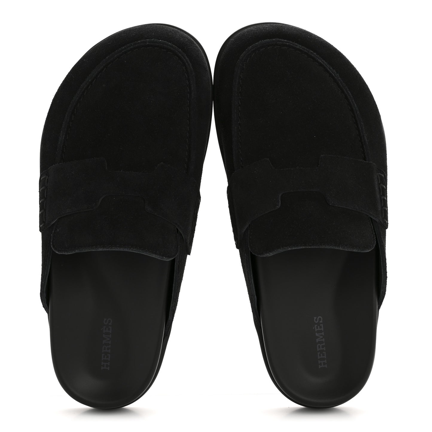 Suede Calfskin Go Mules 37.5 Black