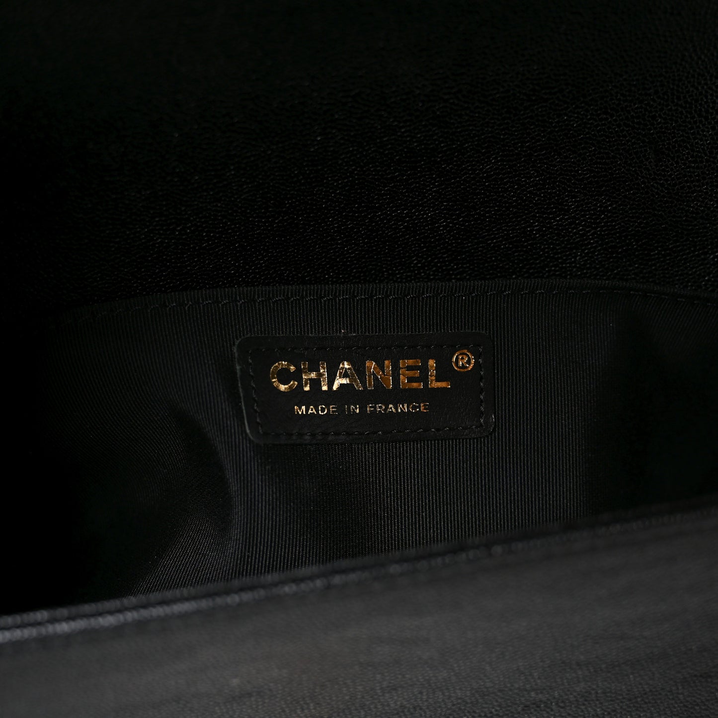 Lambskin Chevron Quilted Medium Boy Flap Black