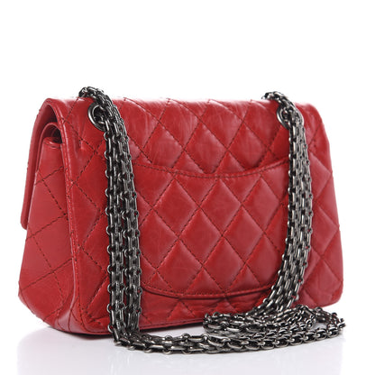 Chanel Aged Calfskin Quilted 2.55 Reissue 224 Flap Red 3 of 10