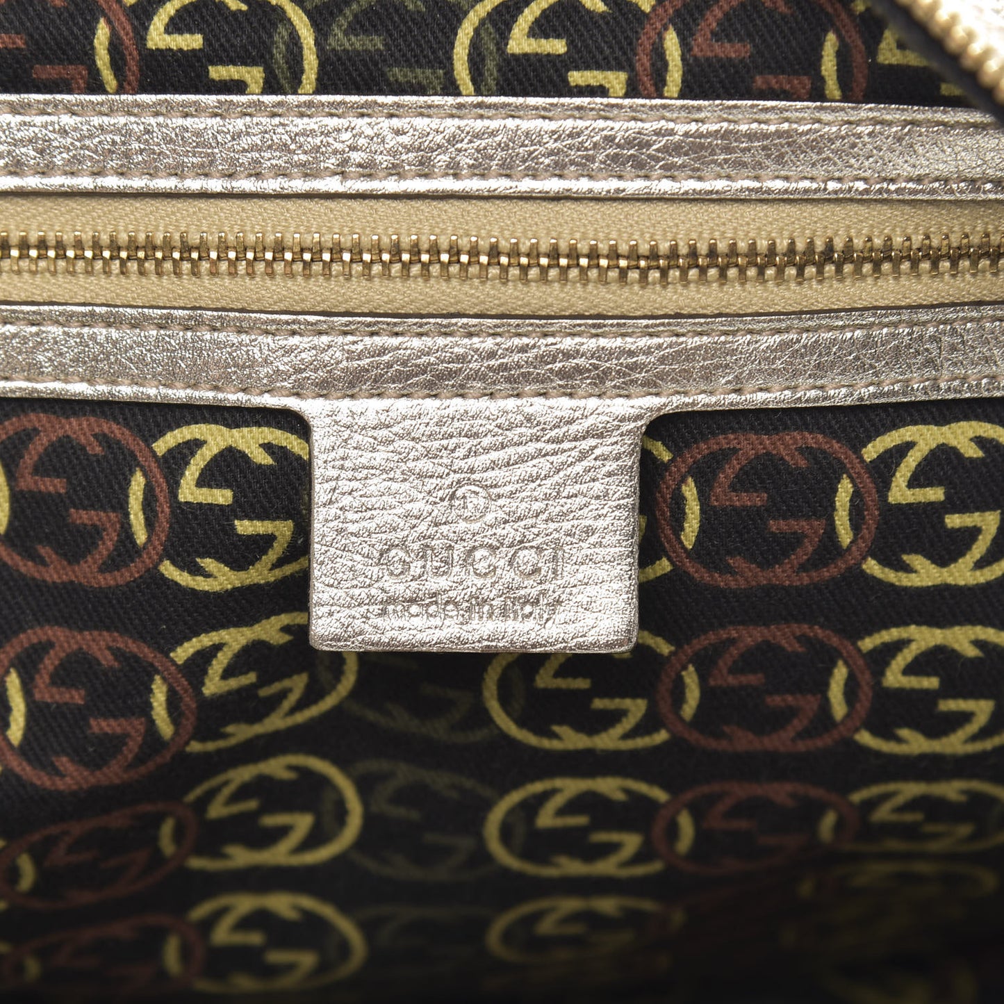 Metallic Calfskin Medium Britt Boston Gold