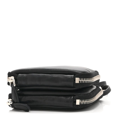 Prada Nappa Soft Padded Mini Triangle Crossbody Pouch Black 4 of 11
