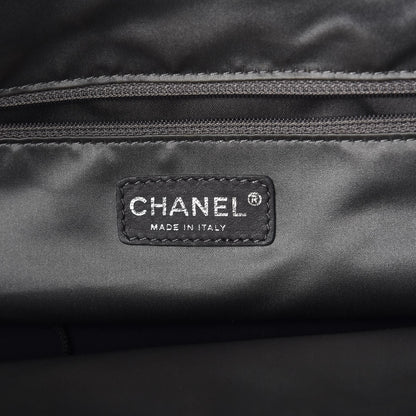 Chanel Lambskin Square Stitched Lax Shopping Tote Black 6 of 8