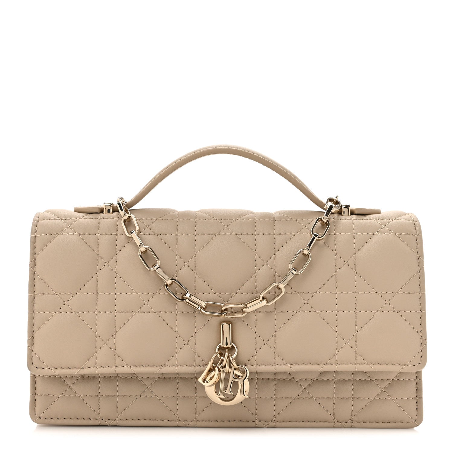 Christian Dior Lambskin Cannage Mini My Dior Bag Sand 1 of 11