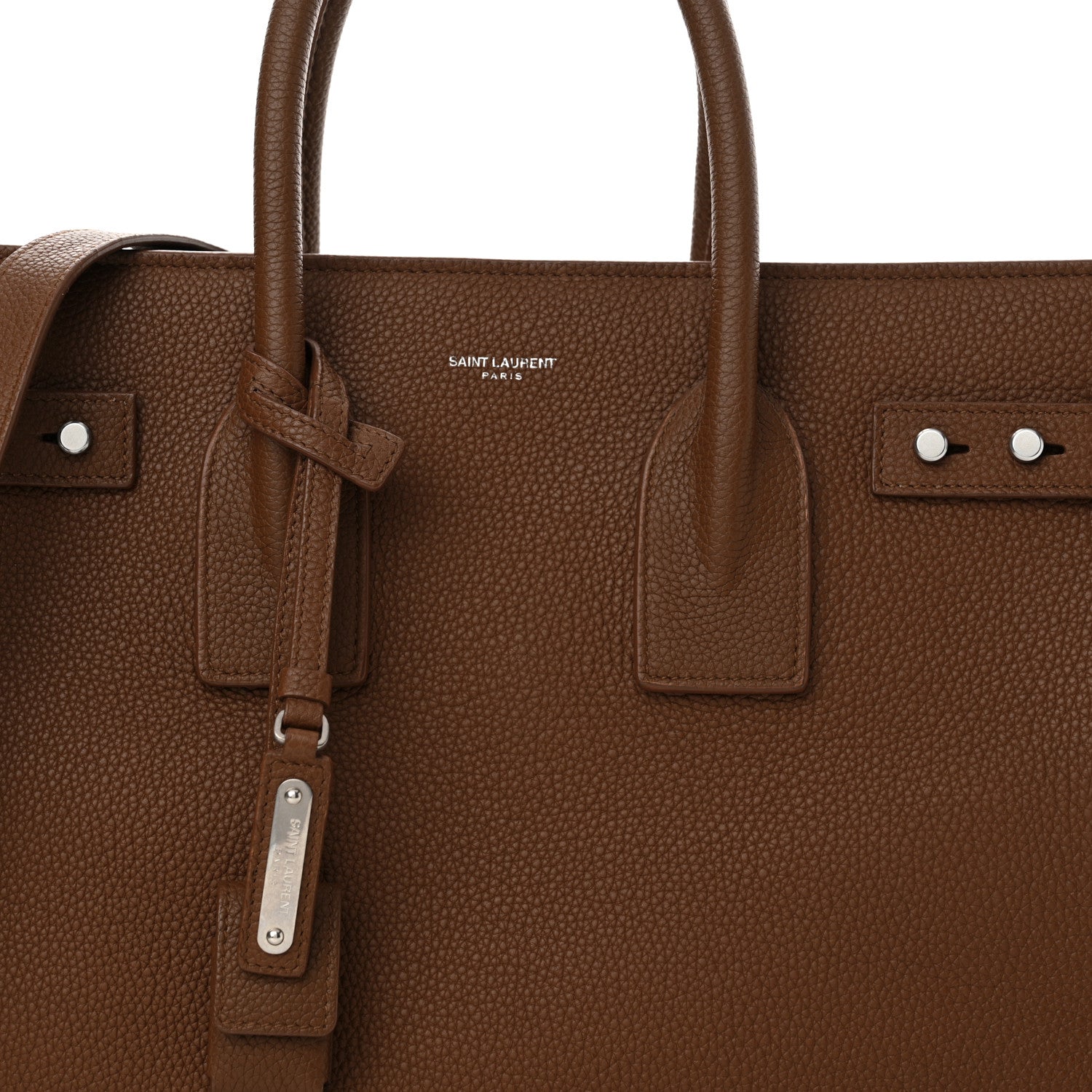Saint Laurent Grained Calfskin Small Supple Sac De Jour Moka 8 of 16