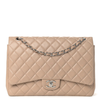 Chanel Caviar Quilted Maxi Double Flap Light Beige 1 of 4