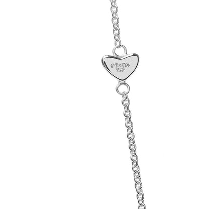 Tiffany Sterling Silver Heart Lariat Necklace 7 of 8