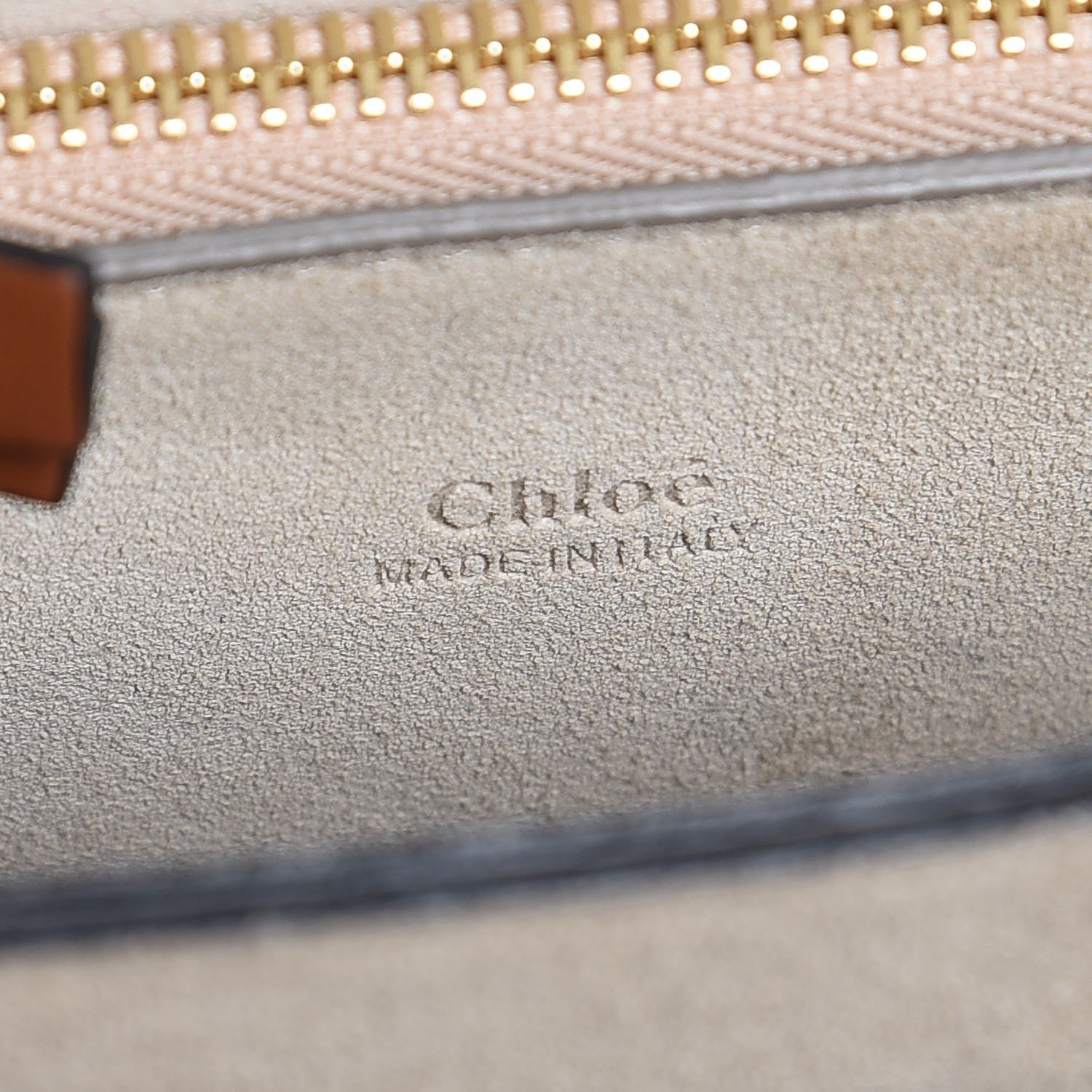 Chloe Suede Calfskin Patchwork Medium Faye Shoulder Bag Tobacco 6 of 8