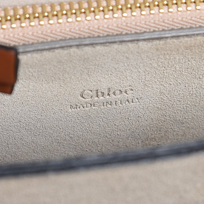 Chloe Suede Calfskin Patchwork Medium Faye Shoulder Bag Tobacco 6 of 8