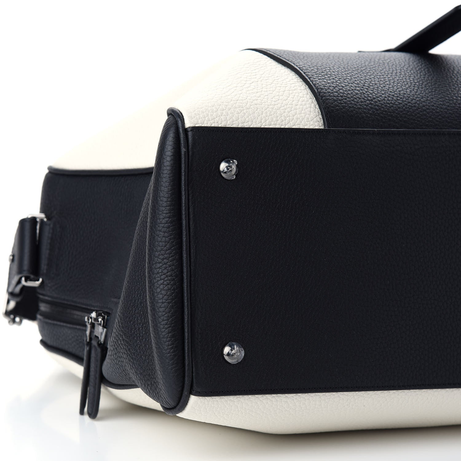 Delvaux Grained Calfskin D-off Black White 7 of 10