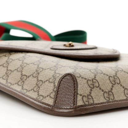 Gucci GG Supreme Monogram Web Medium Neo Vintage Flap Messenger Bag Beige New Acero 10 of 11