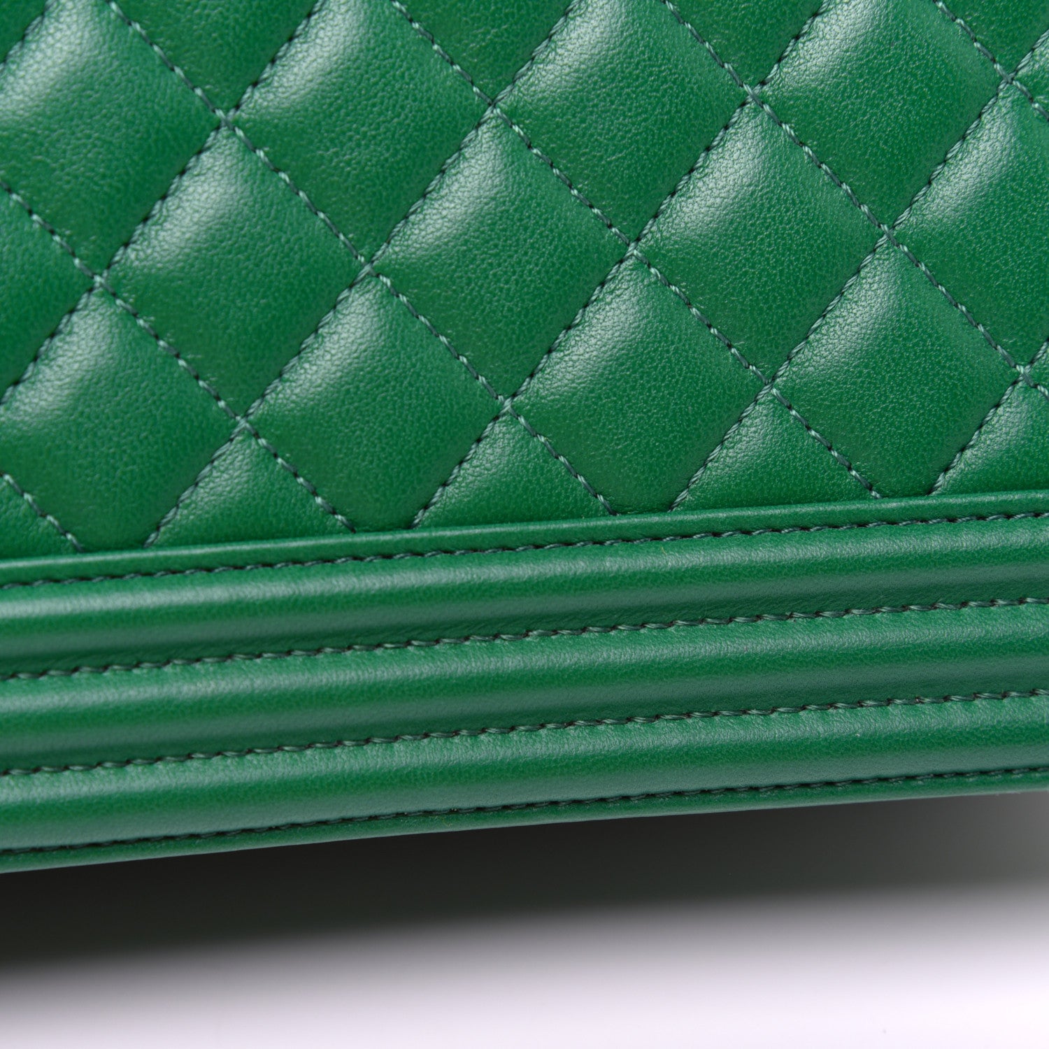 Chanel Lambskin Quilted Medium Boy Flap Green 14 of 17