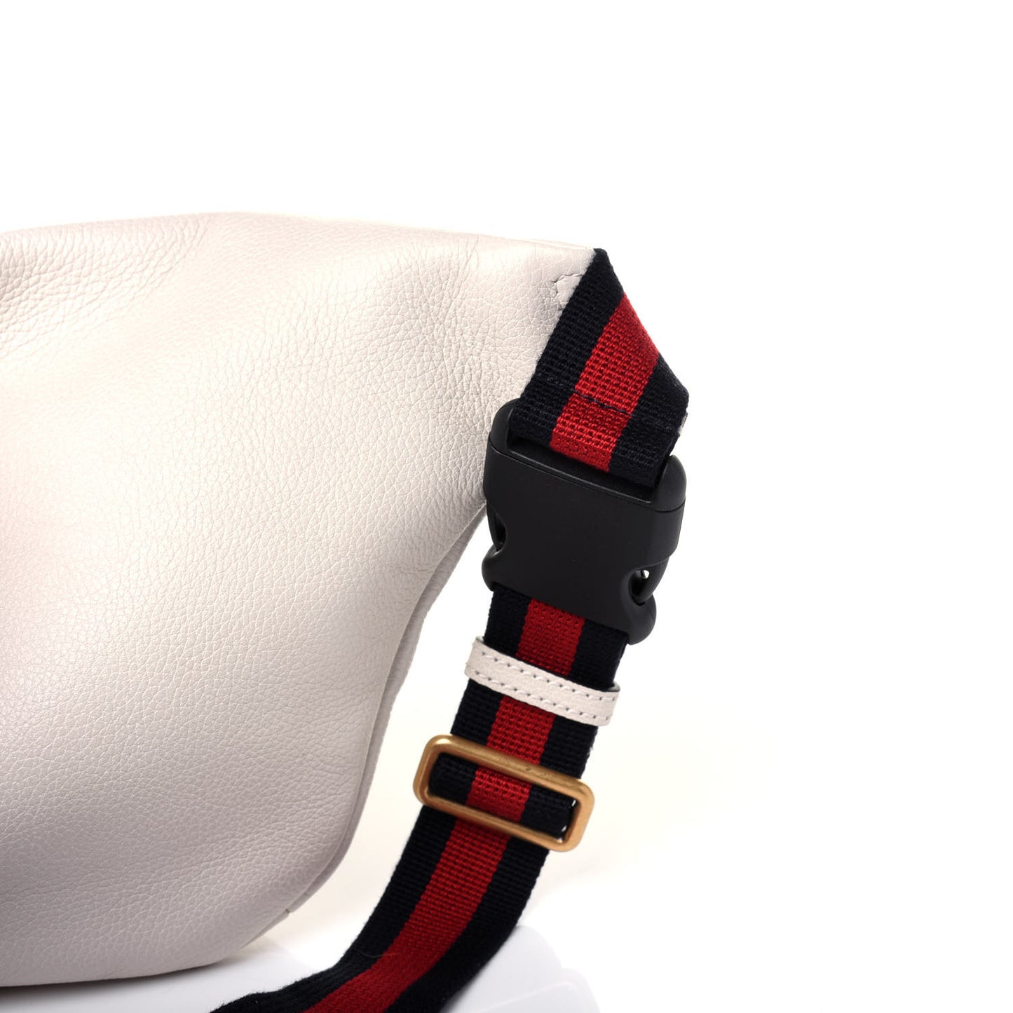 Grained Calfskin Coco Capitan Logo Belt Bag White