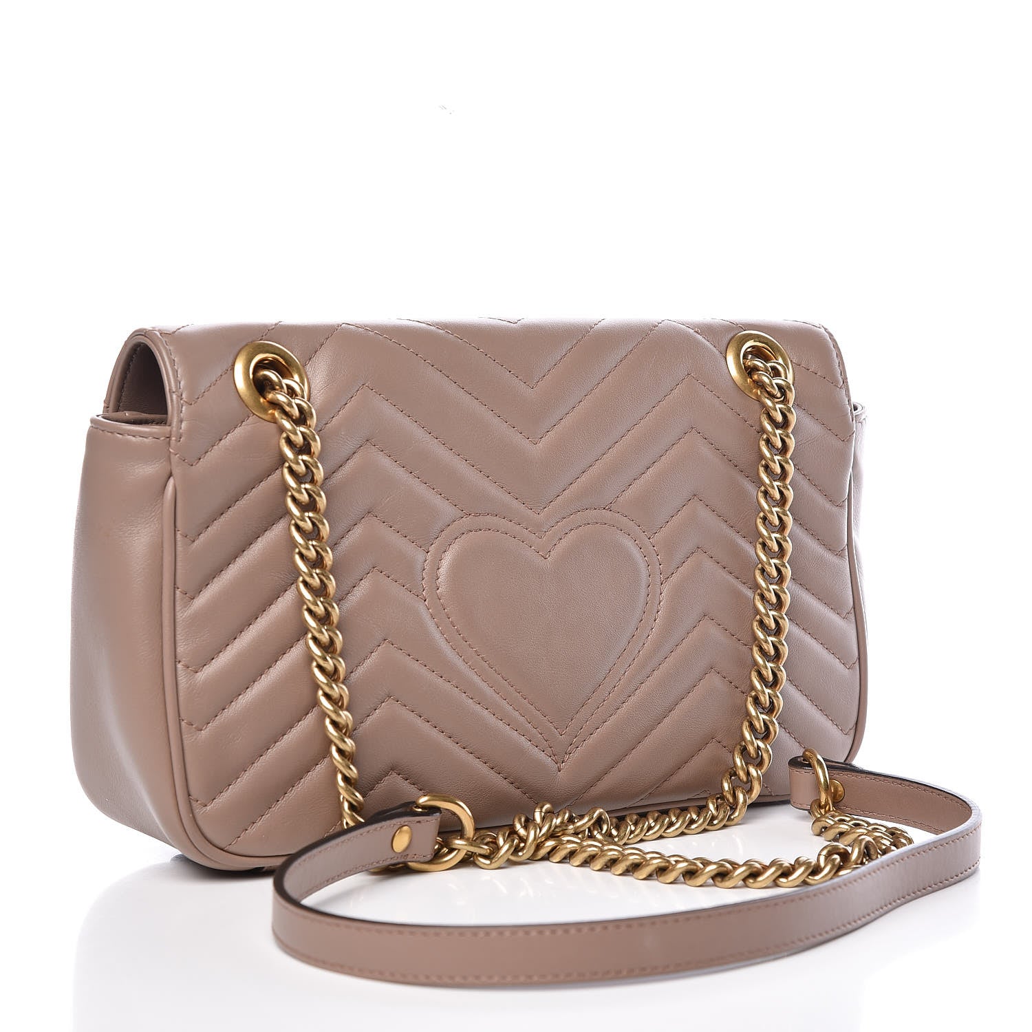 Gucci Calfskin Matelasse Small GG Marmont Shoulder Bag Porcelain Rose 3 of 14
