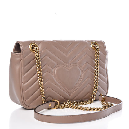 Gucci Calfskin Matelasse Small GG Marmont Shoulder Bag Porcelain Rose 3 of 14