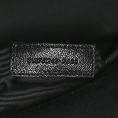 Saint Laurent Lambskin Matelasse Monogram Joe Mini Bucket Bag Black 7 of 12