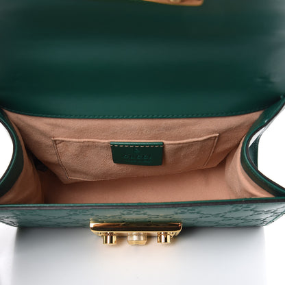Gucci Guccissima Small Padlock Shoulder Bag Emerald 5 of 11