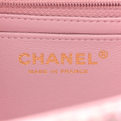 Chanel Tweed Quilted Mini Rectangular Flap Pink 6 of 10