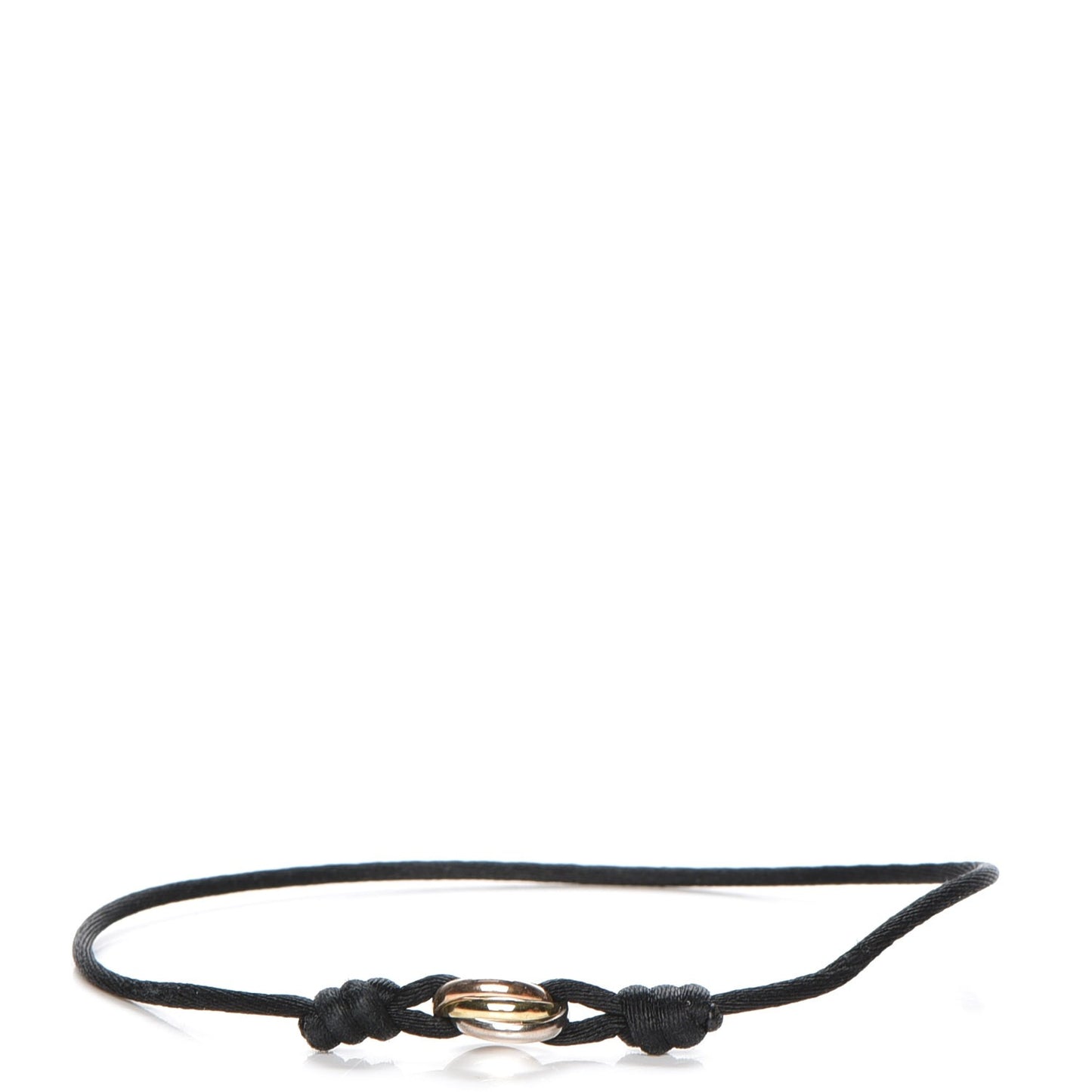 18K Pink Yellow White Gold Trinity Adjustable Cord Bracelet