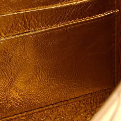 Bottega Veneta Metallic Lambskin Intrecciato Long Andiamo Top Handle Clutch Gold 11 of 13