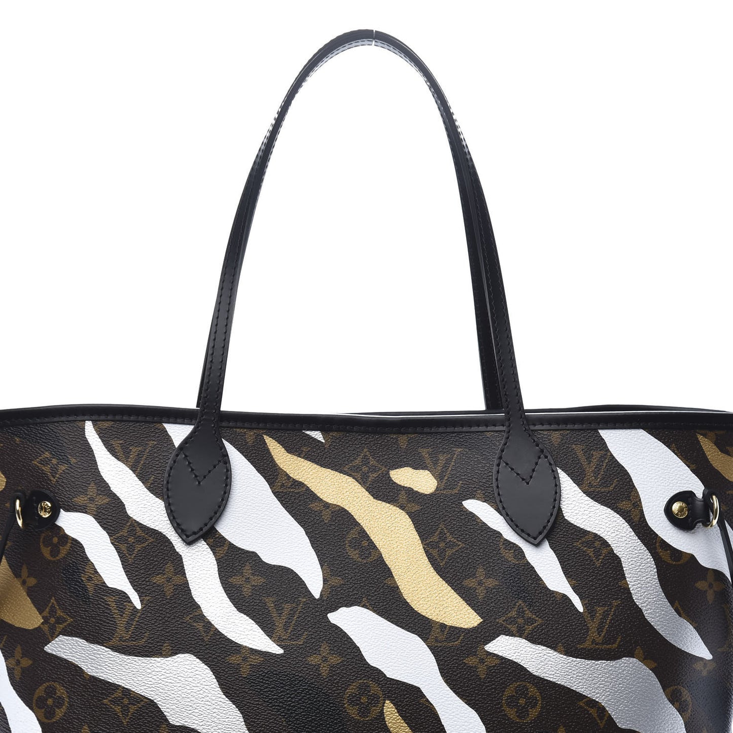 X LOL Monogram Neverfull MM Gold Silver