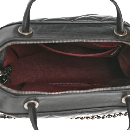 Chanel Aged Calfskin Small Bowling Bag Black 5 of 12