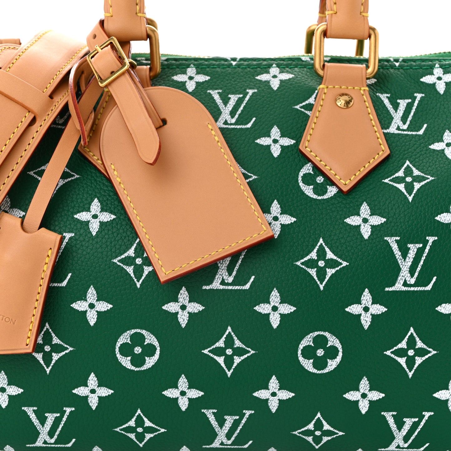Calfskin Monogram Speedy P9 Bandouliere 25 Green