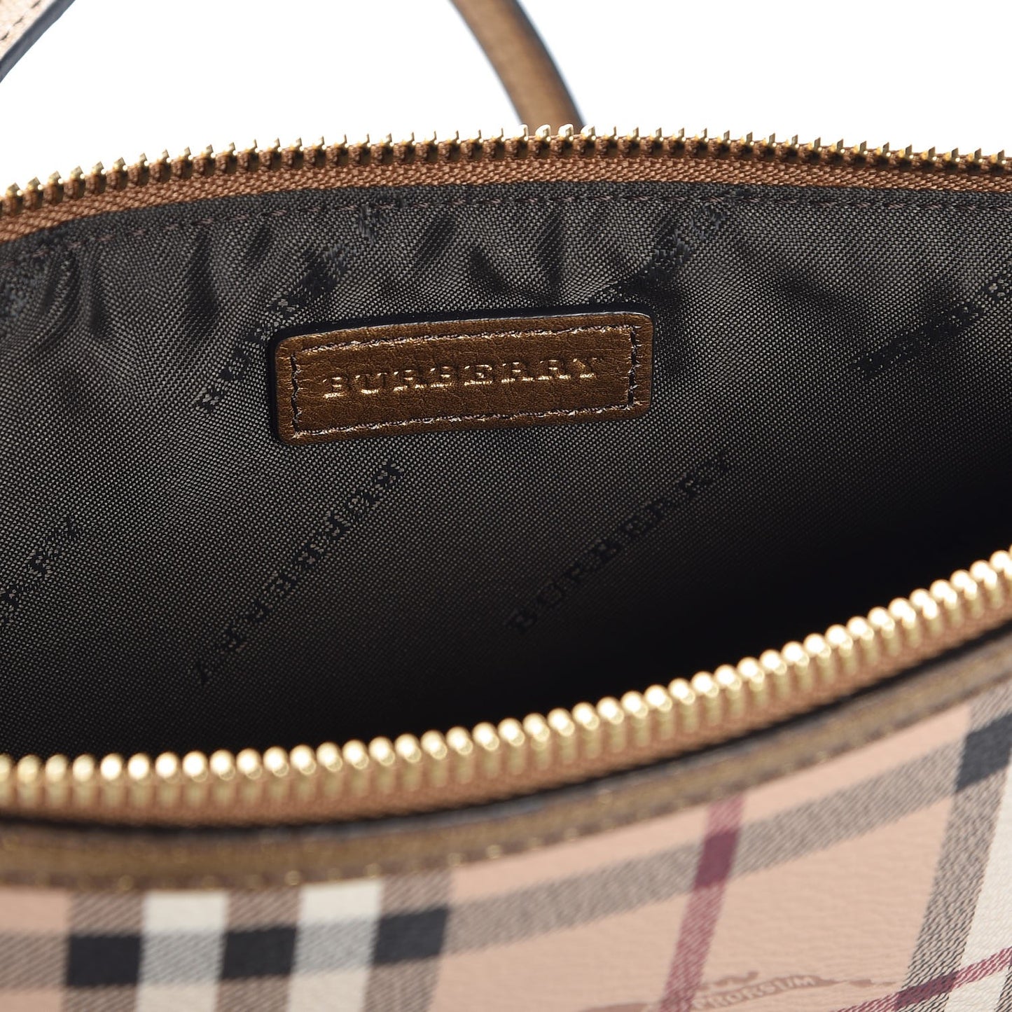 Haymarket Check Small Peyton Crossbody Clutch Bag Gold