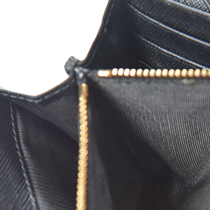 Prada Saffiano Bow Continental Wallet Black 6 of 10