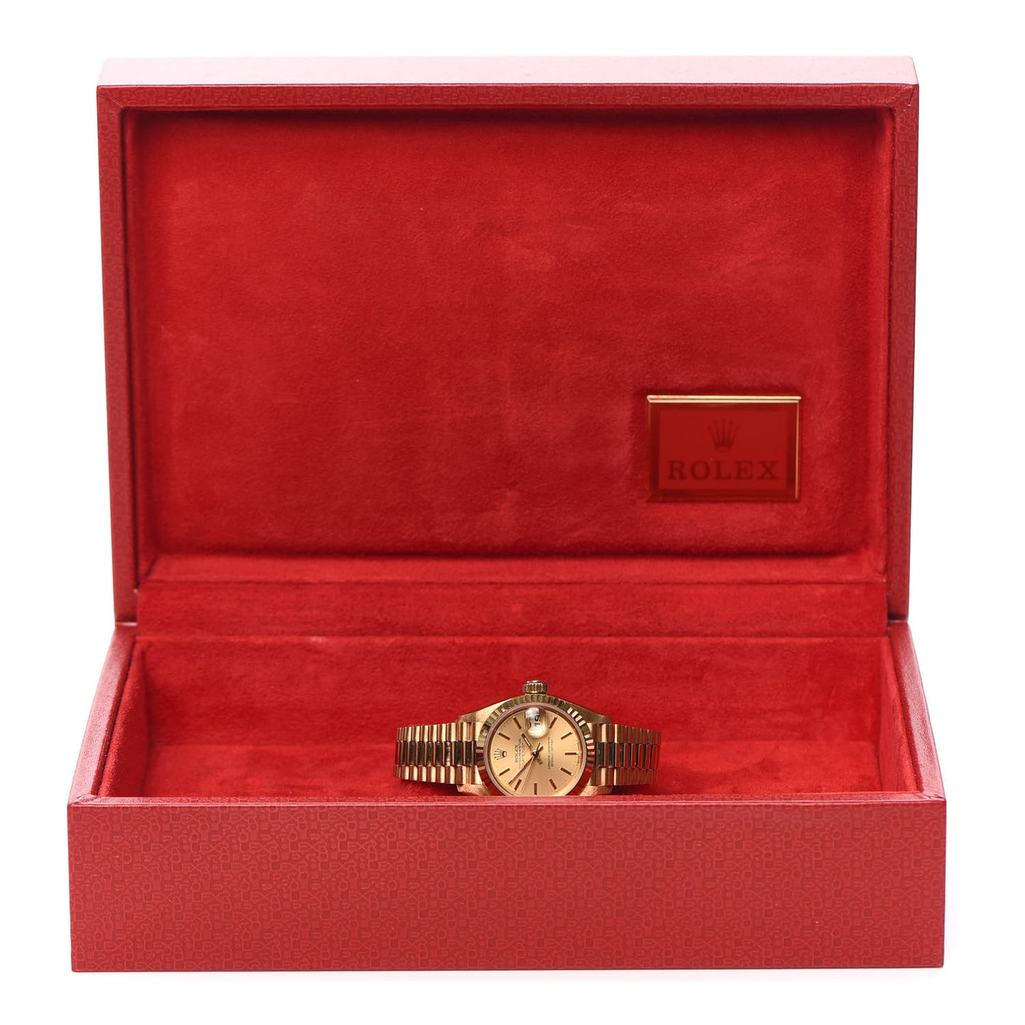 18K Yellow Gold 26mm Oyster Perpetual Datejust President Watch Champagne 69178