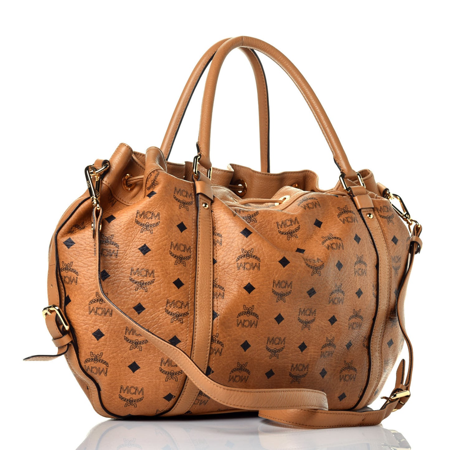 Visetos Drawstring Shopper Cognac