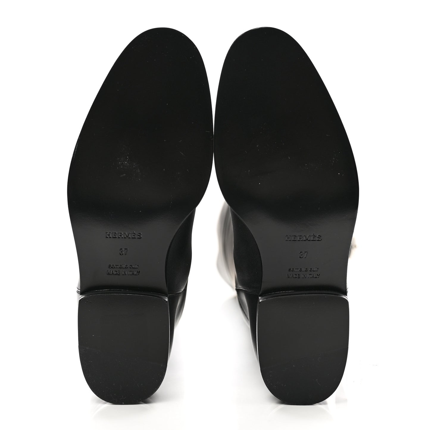 Calfskin High Boots 37 Black