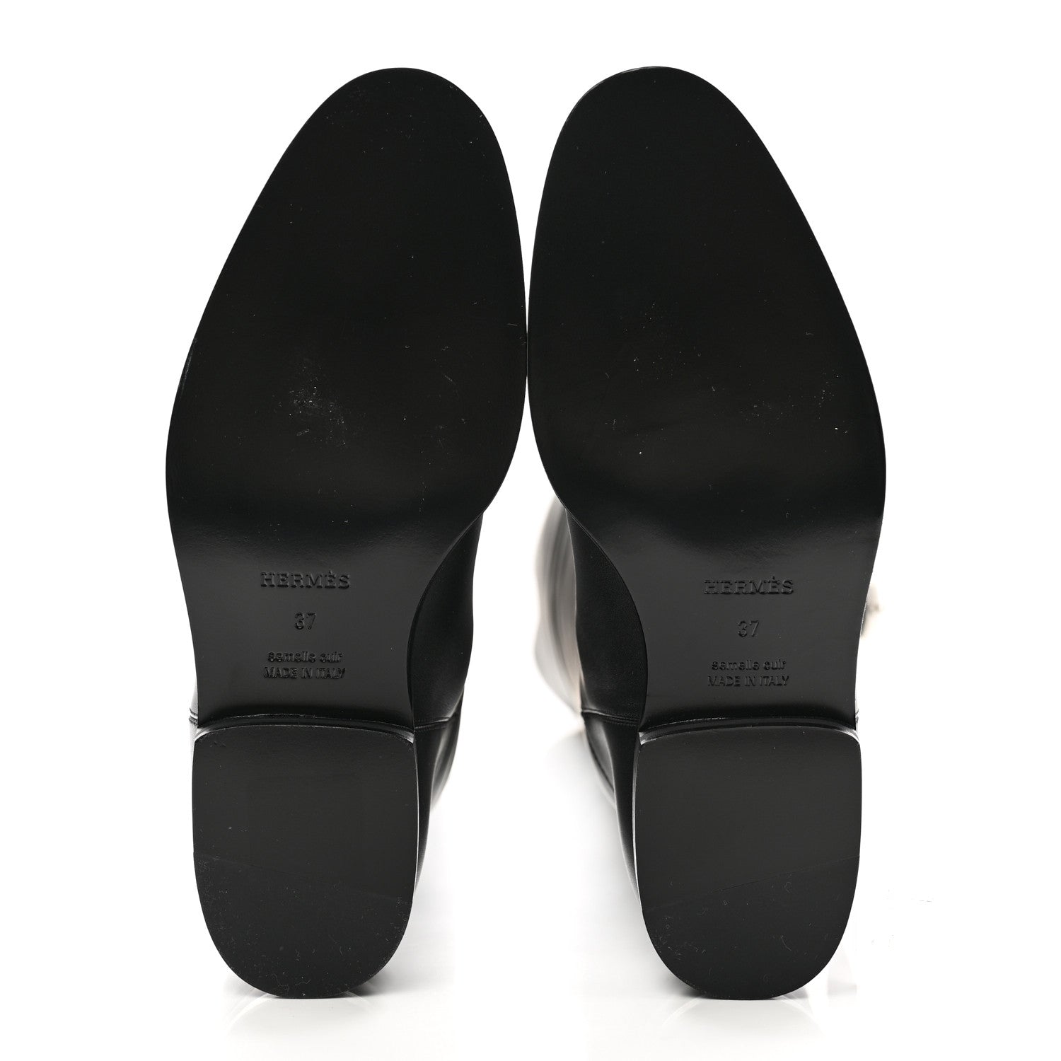 Hermes Calfskin High Boots 37 Black 5 of 8