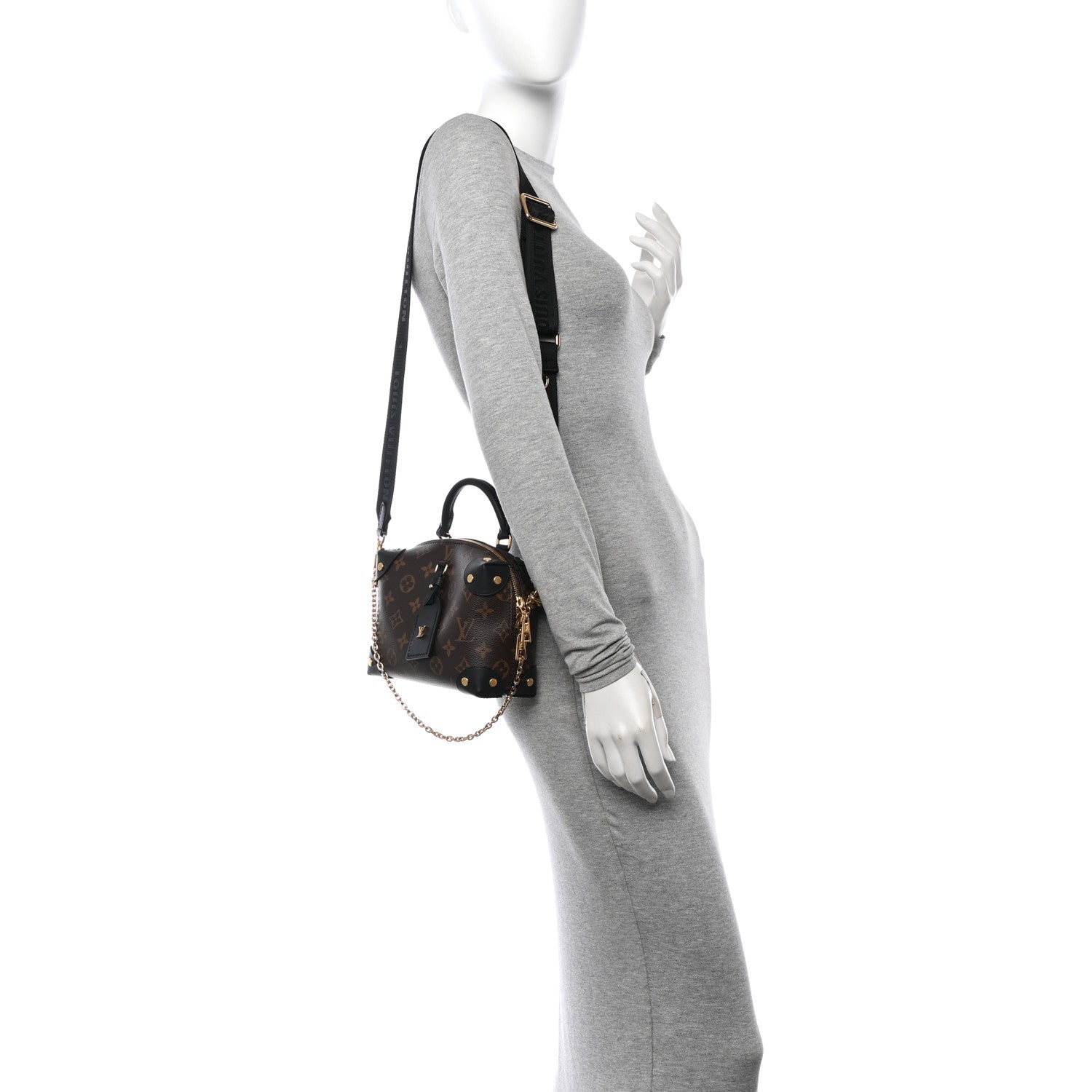 Louis Vuitton Monogram Petite Malle Souple Black 2 of 9