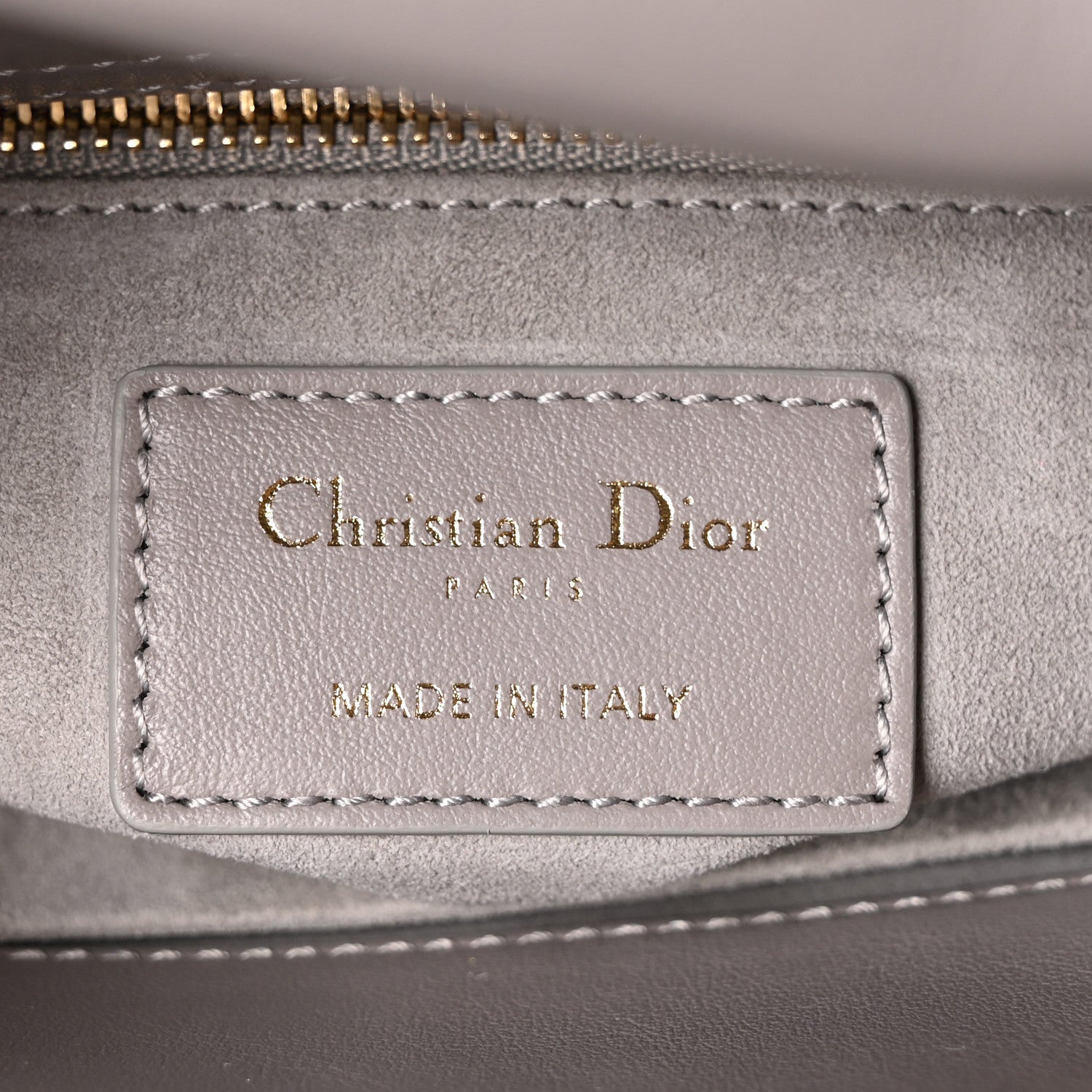 Christian Dior Calfskin Satin Celestial Bead Embroidery Embroidered Small Lady Dior Grey Multicolor 6 of 11