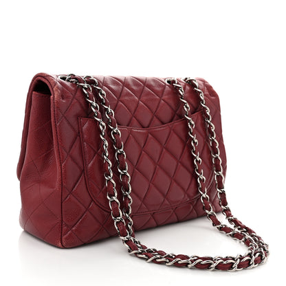 Chanel Caviar Quilted Jumbo Single Flap Red 3 of 13