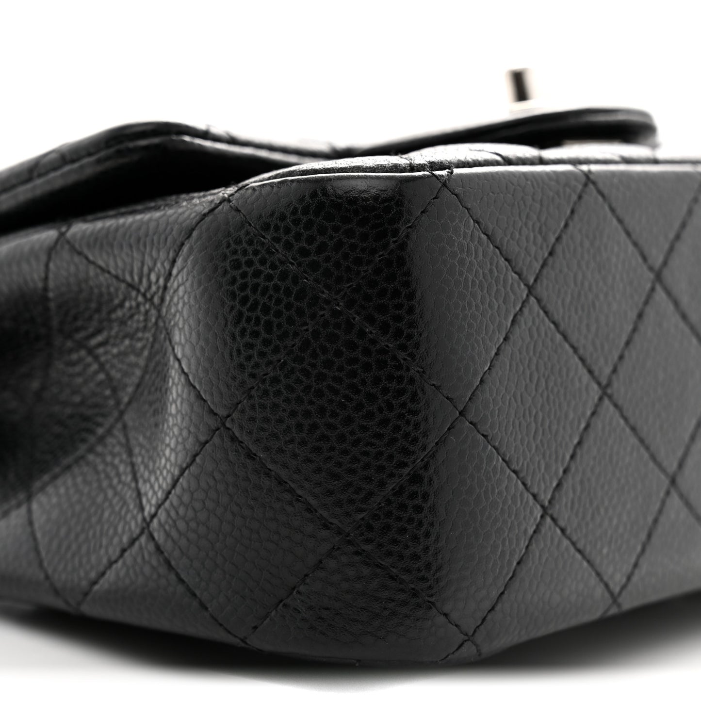 Caviar Quilted Mini Square Flap Black