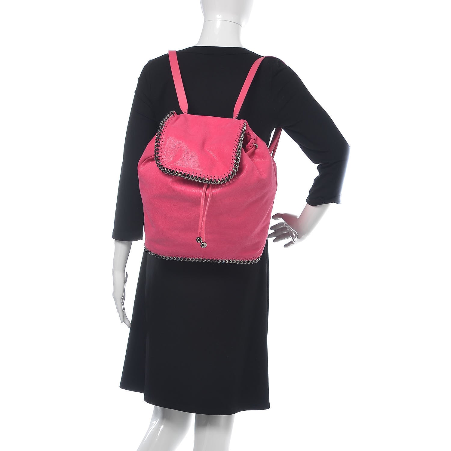 Stella McCartney Shaggy Deer Falabella Backpack Pink Fluo 2 of 13